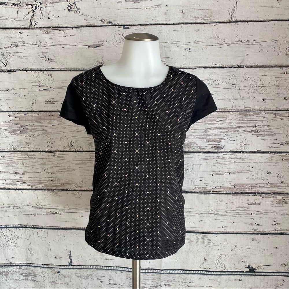 Ann Taylor Mixed Fabric Blouse